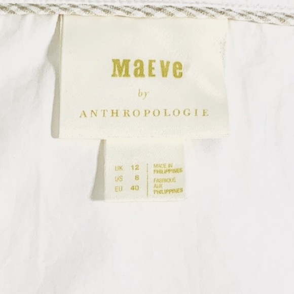 Maeve White Blouse with Blue Buttons - Picture 4 of 9